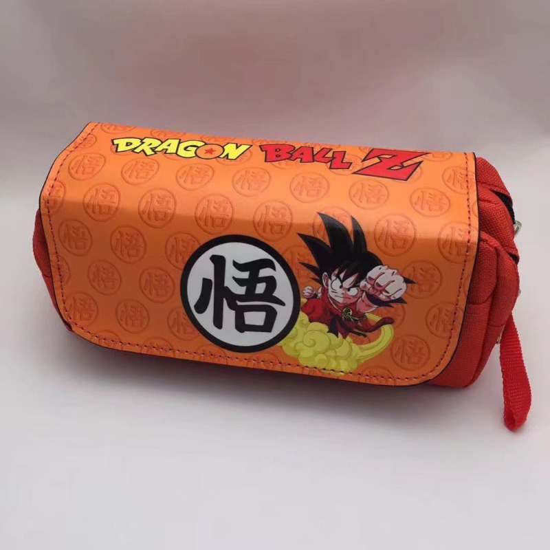 Model Kit Dragon Ball - 新しいドラゴンボール啓蒙ペンバッグ亀キャラクター大容量二層ジッパーキャンバス文具箱鉛筆ケースギフト