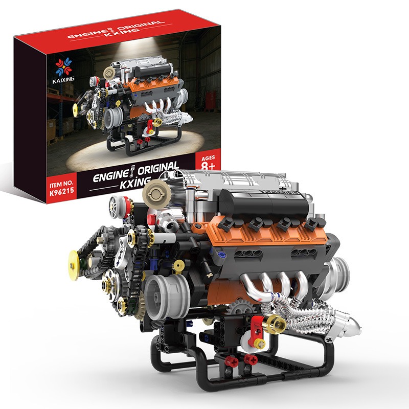 Model Kit V8 Engine - K96215 767ピース V8エンジンモデル ビルディングブロック モデルキット 機械式モーターアセンブリ
