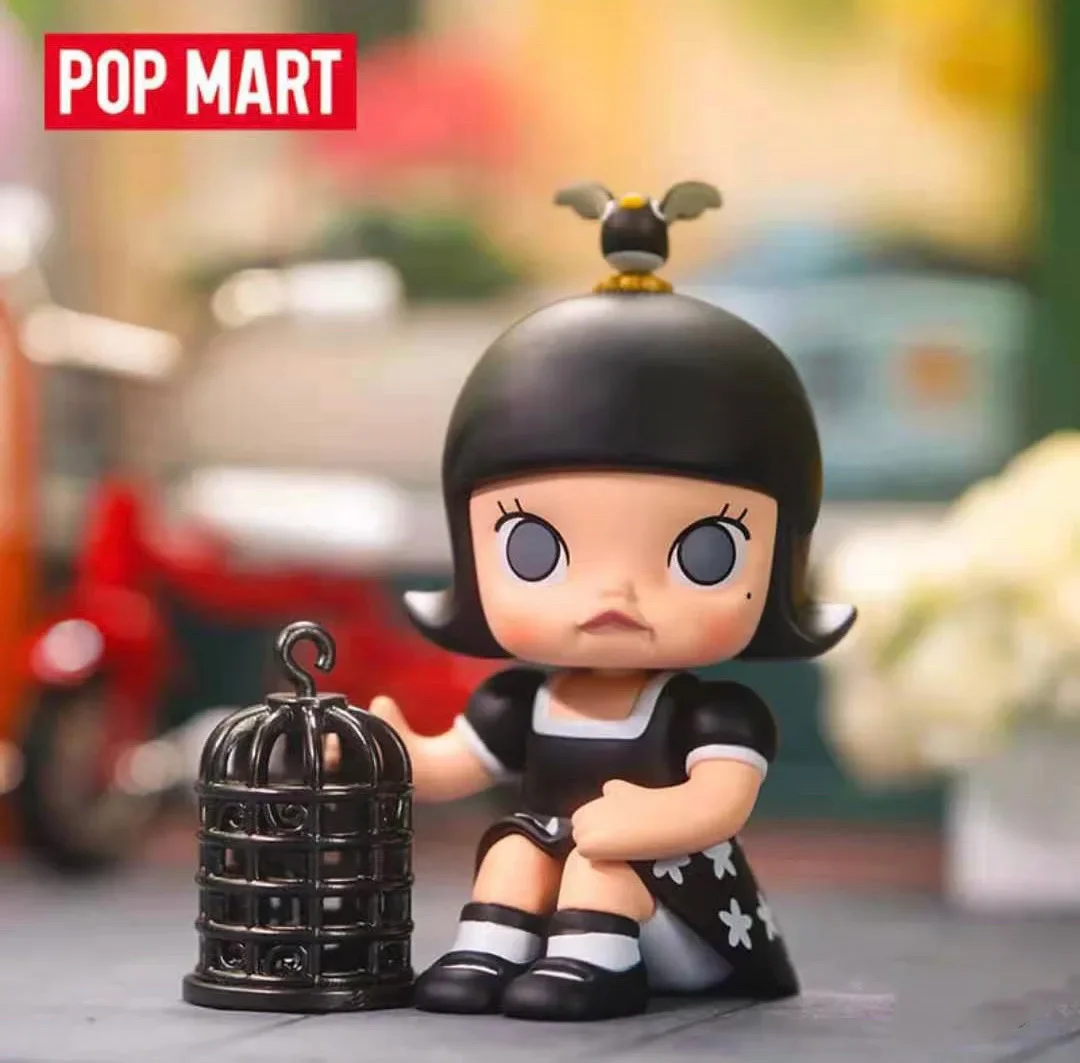 Model Kit Girl - ポップマート モリー マイチャイルドフッドシリーズ アニメアクションフィギュア ゲスバッグオーナメント フィギュア
