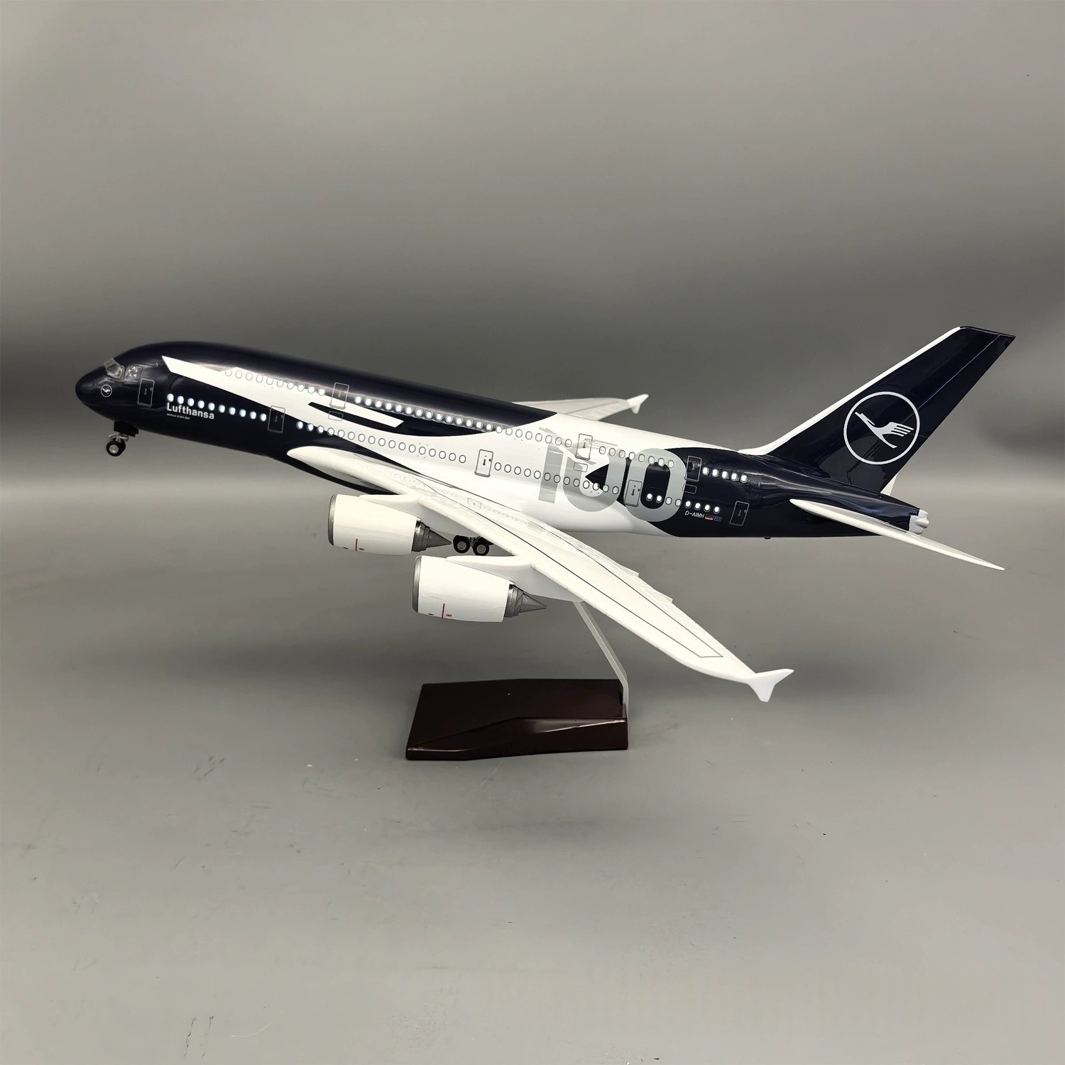 Model Kit Planes - 新しい45cm ルフトハンザ A380 100周年記念コレクタブル 1/160 大型レジン製飛行機模型キット