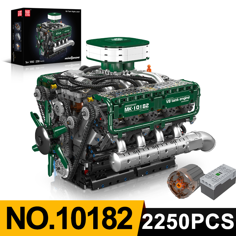 Model Kit V8 Engine - モールドキング 10182 V8 タンクエンジンモデル 組み立てブロックキット ブリックス
