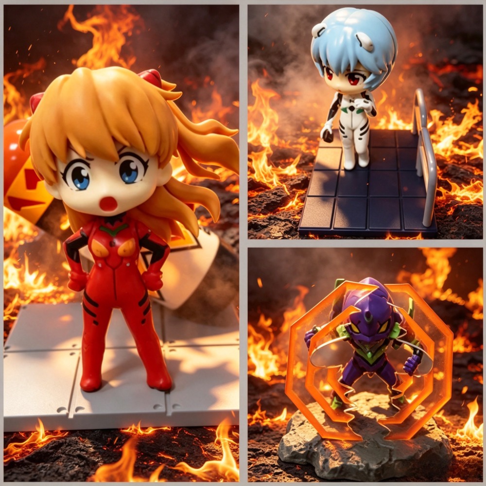 Model Kit Aoshima - 6 センチメートル 3 ピース/セットアニメ新世紀エヴァンゲリオンフィギュア綾波レイ・ソリューアクションフィギュア PVC 像モデルコレクションおもちゃギフト