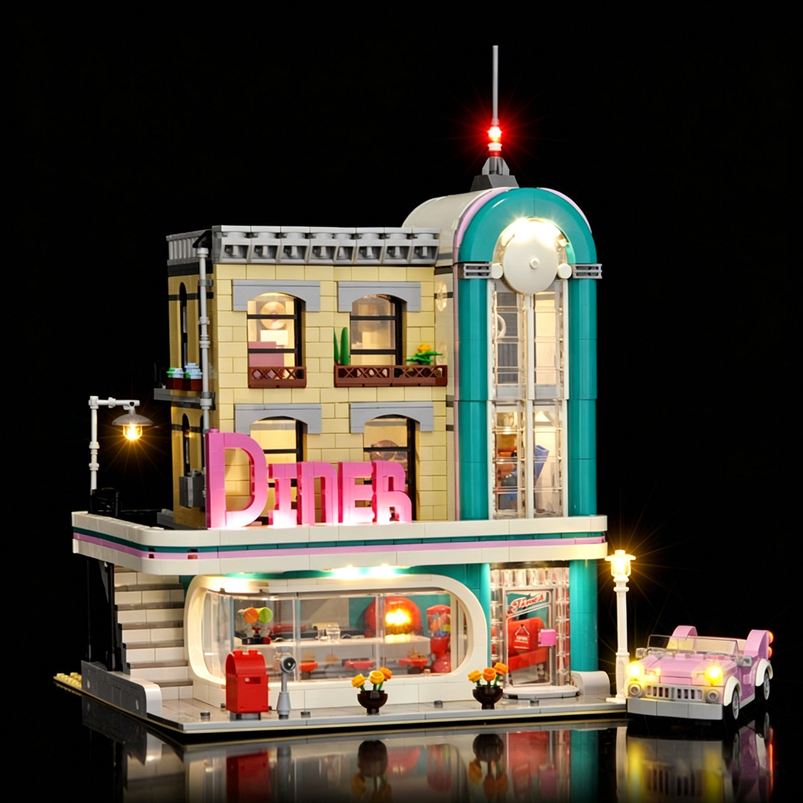 Model Kit Lego - LYBMTWF LED照明キット レゴ10260ノスタルジックレストランビルディングブロック対応 (モデルブロックは含まれません)