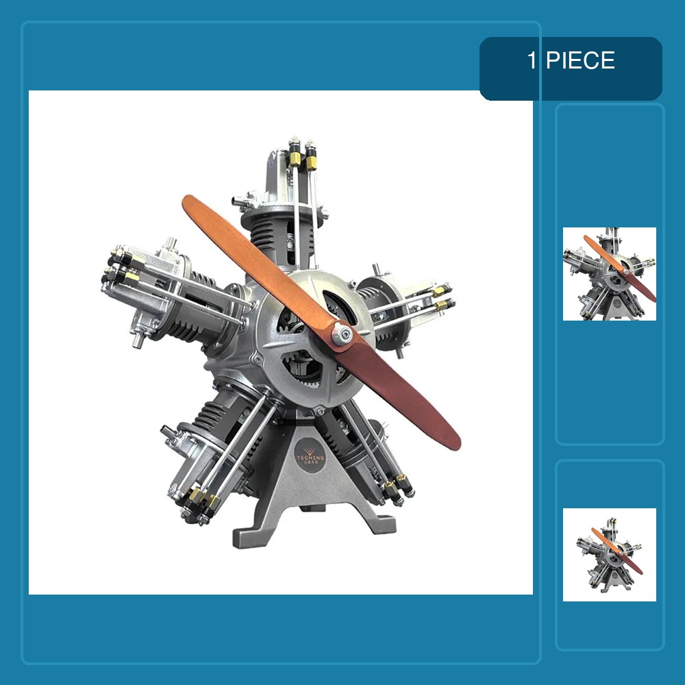 Model Kit V8 Engine - TECHING V8エンジン金属模型組み立てキット DIY組み立てミニ8気筒エンジン模型実験教育玩具