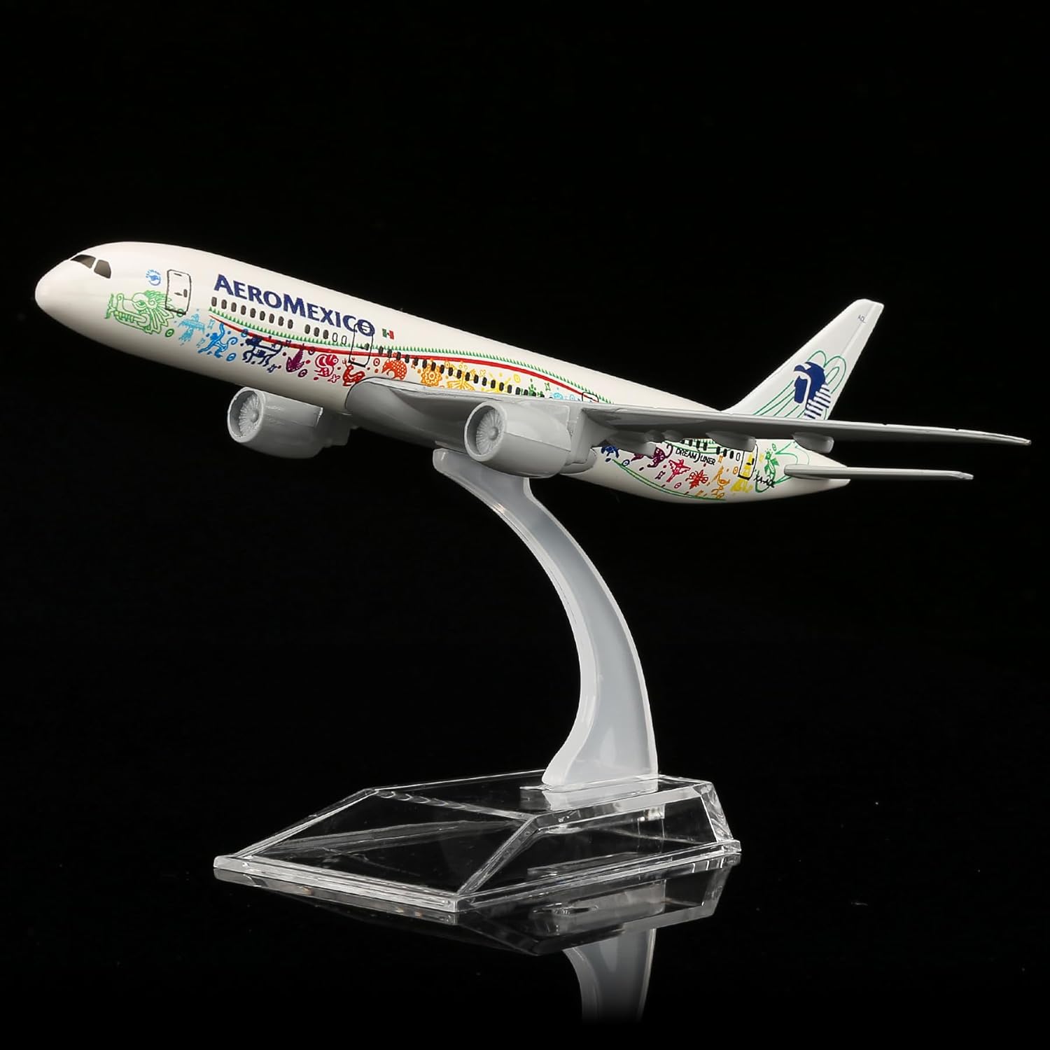 Model Kit Planes - 16 センチメートルおもちゃの飛行機モデルエアロメキシコ B787 ダイキャストメタル飛行機モデルキット、コレクションやディスプレイ用のスタンド付き、または男の子へのギフト