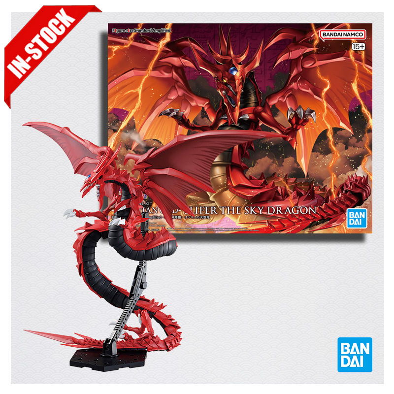 Model Kit Yugioh - 在庫あり本物のバンダイホビーサイトモデル FRS アンプリファイドエジプト神スライファースカイドラゴンアセンブリアクションフィギュアアニメおもちゃギフト