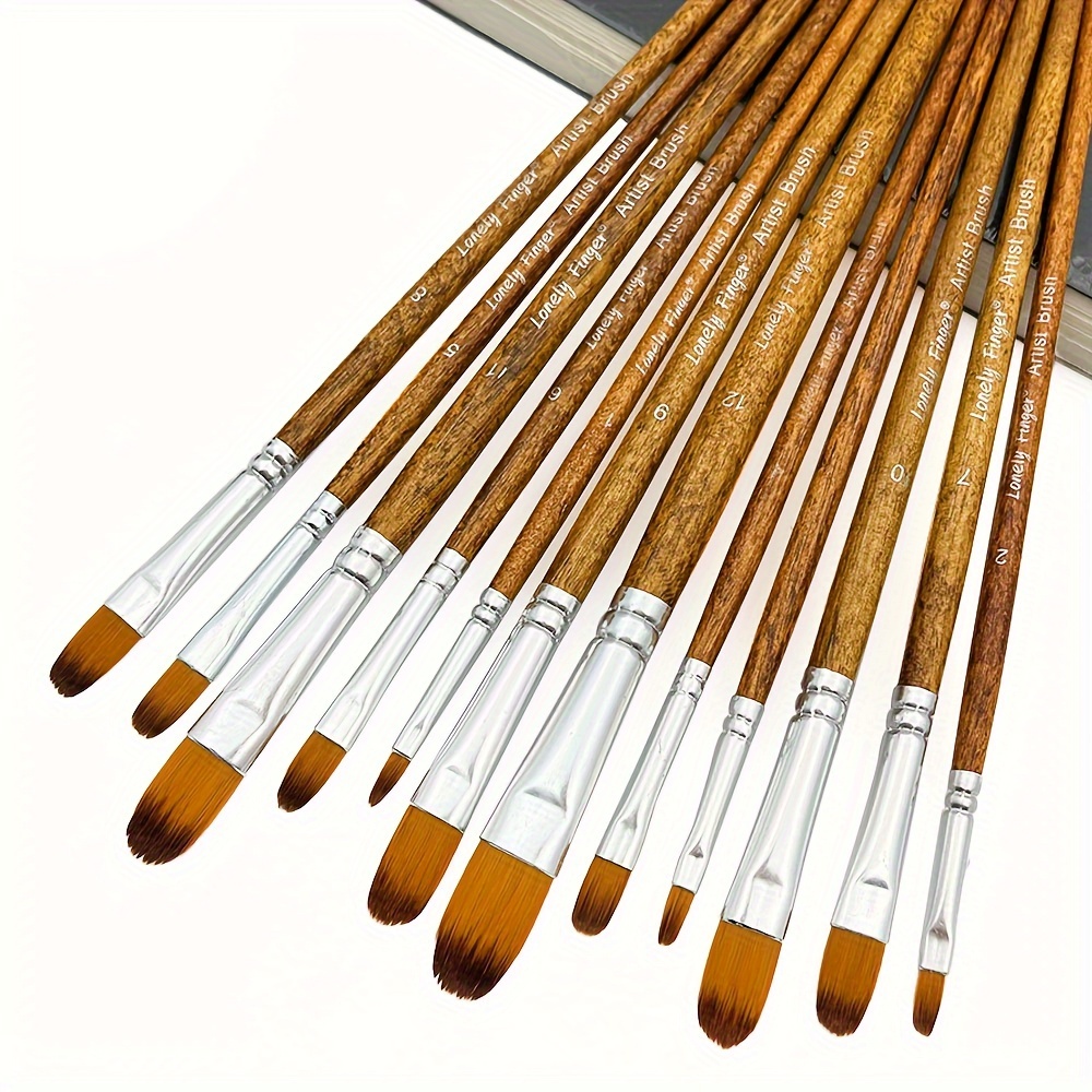 Model Kit Acrylic Paint - プロアーティスト フィルバート ペイント ブラシ セット 12