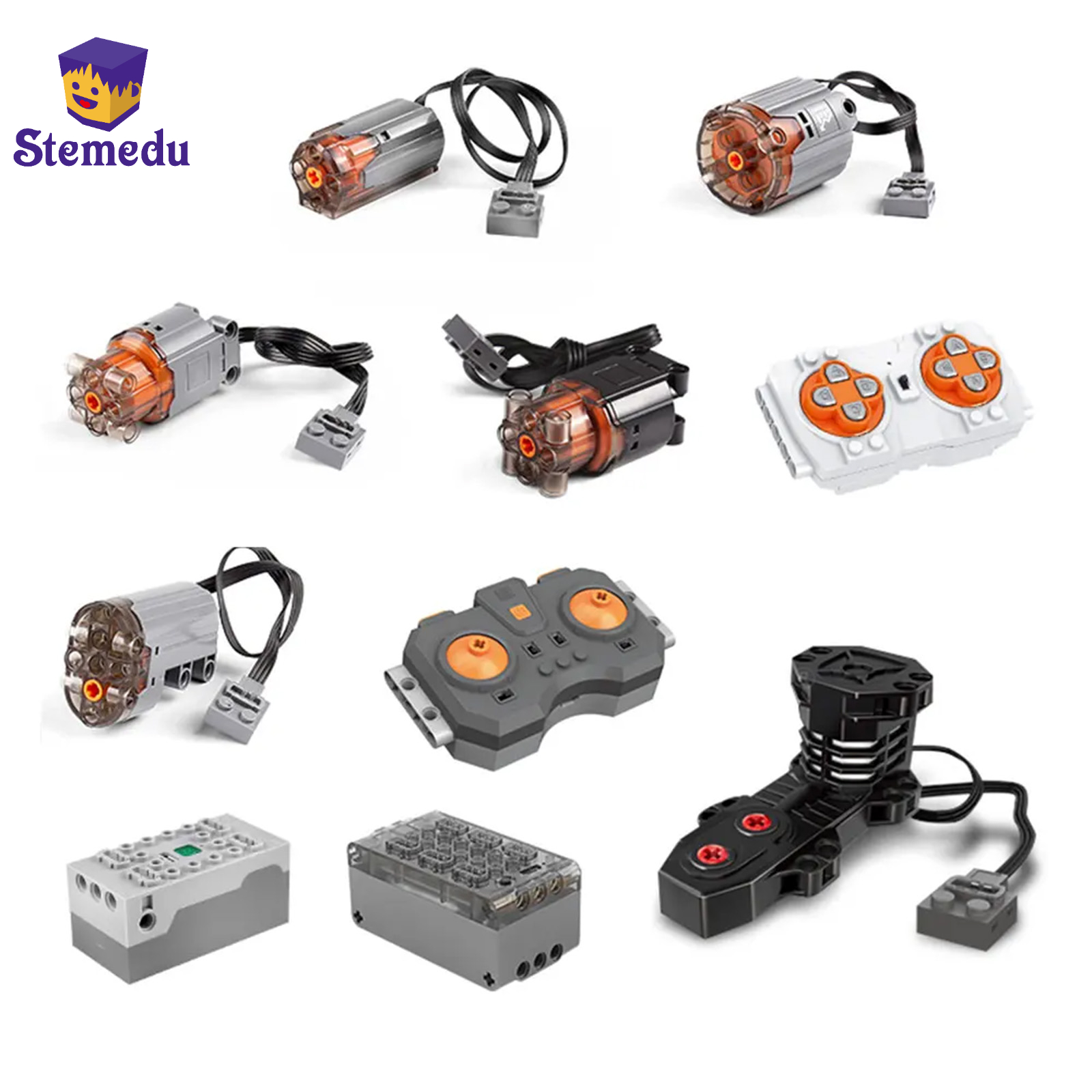 Model Kit Lego - 子供のための技術的なmoc電気モーター部品,l xlサーボモーター,リモコン付きバッテリーボックス,おもちゃキット