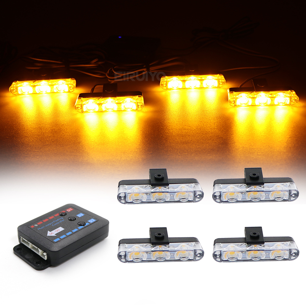 Model Kit Led - 4x 3 LED グリル車用 LED ストロボライト