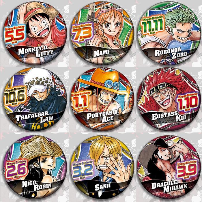 Model Kit One Piece Bandai - ワンピースアニメバッジピンセットルフィエースゾロロビンサンジバックパックアクセサリー誕生日ギフト中国製商品