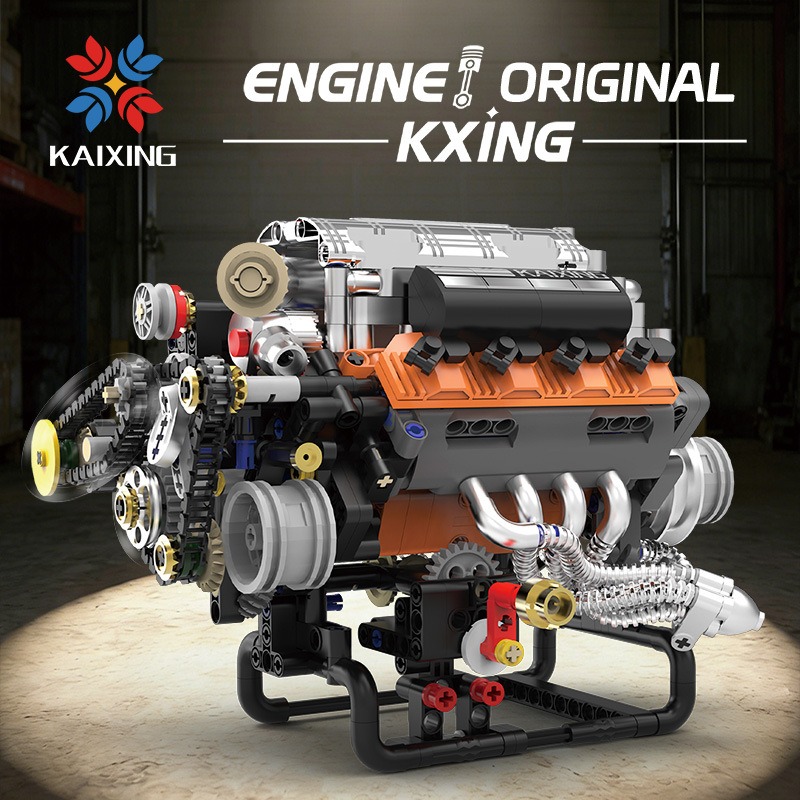 K96215 767ピース V8エンジンモデル ビルディング - Model Kit V8 Engine のレビューと価格