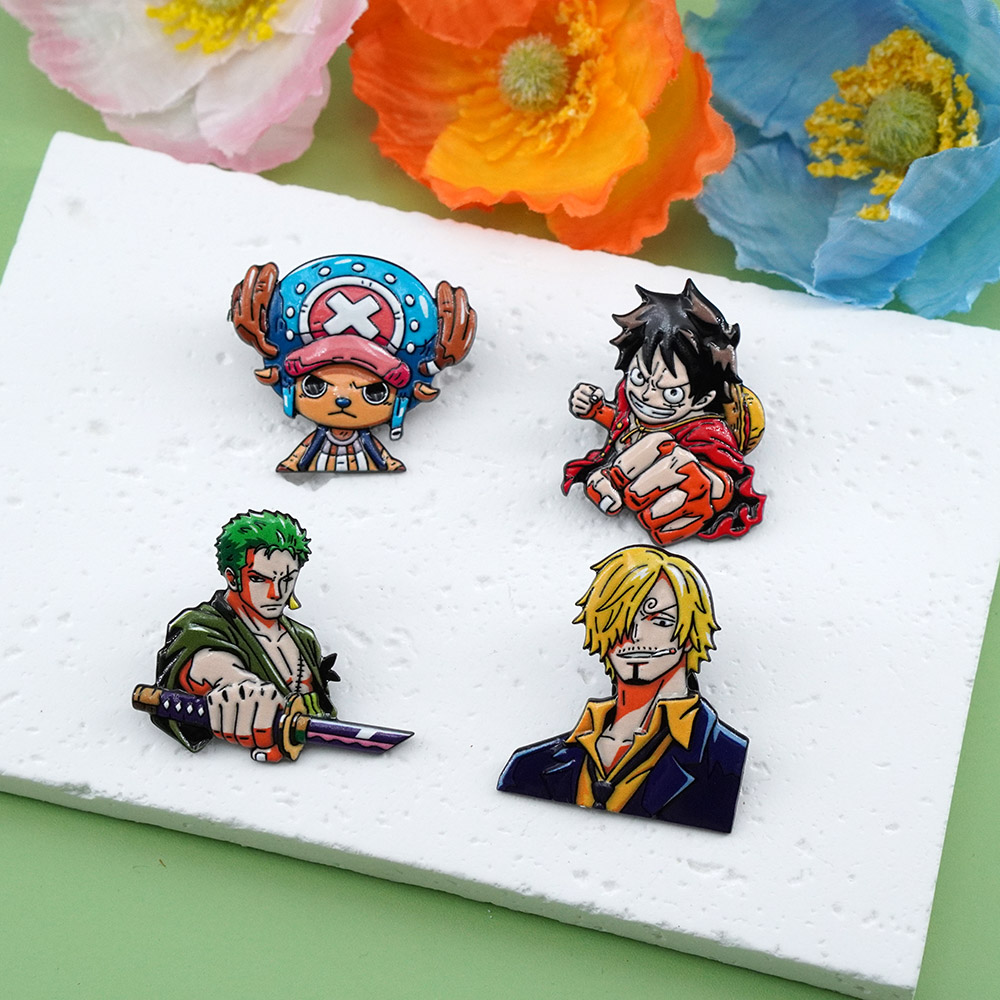 4個セット 漫画ワンピース ルフィ ブローチセット ファッシ - Model Kit One Piece Bandai のレビューと価格