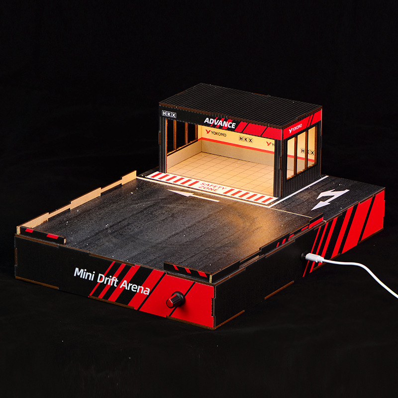 1:64スケールDIYドリフトトラックジオラマ（回転ステージ - Model Kit Led のレビューと価格