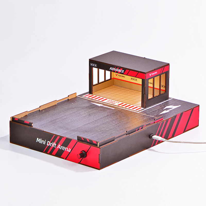 1:64スケールDIYドリフトトラックジオラマ（回転ステージ - Model Kit Led のレビューと価格