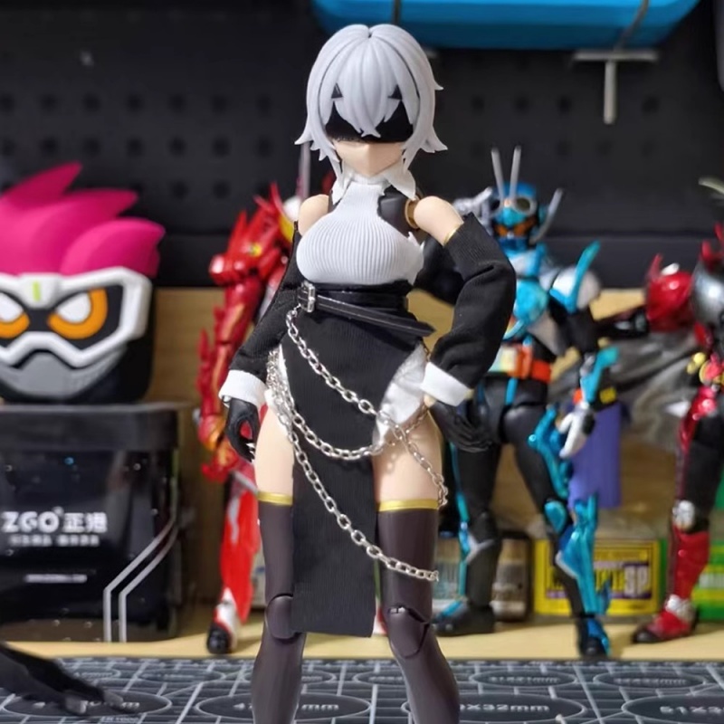 1/12 スケール色オフショルダートップ黒ハーフスカートウエ - Model Kit Girl のレビューと価格
