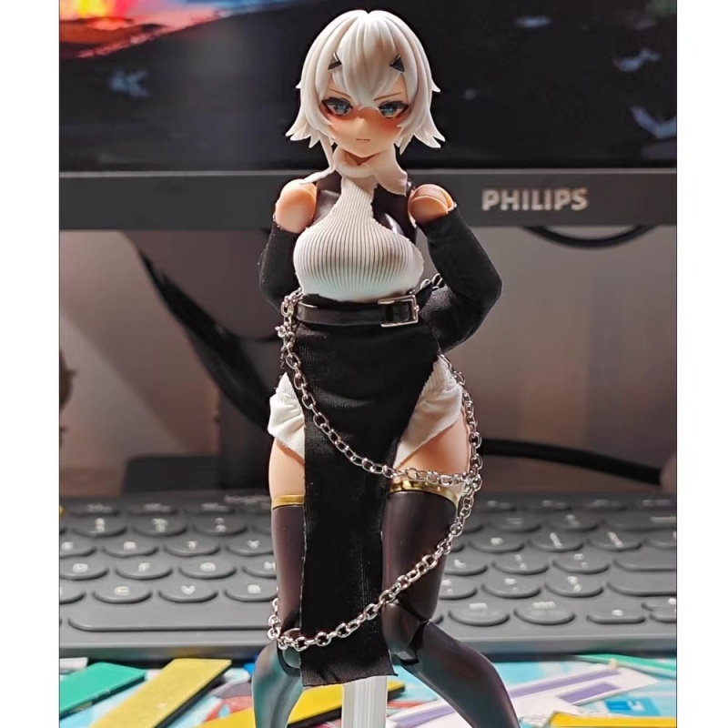 1/12 スケール色オフショルダートップ黒ハーフスカートウエ - Model Kit Girl のレビューと価格