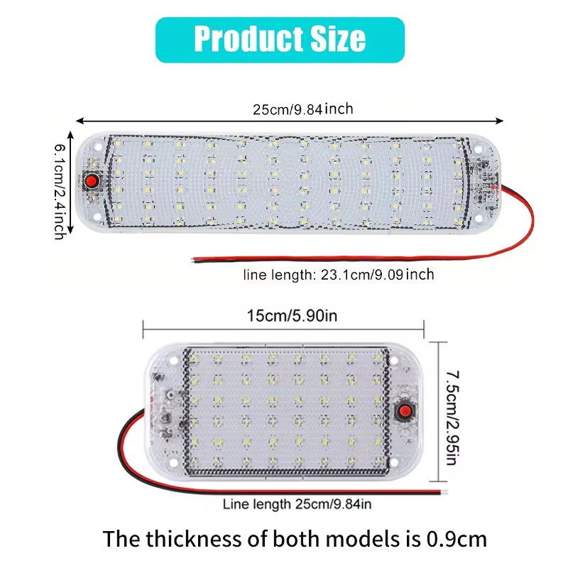 1個入り 車内LEDライトバー スイッチ付き 車 バン トラ - Model Kit Ship のレビューと価格