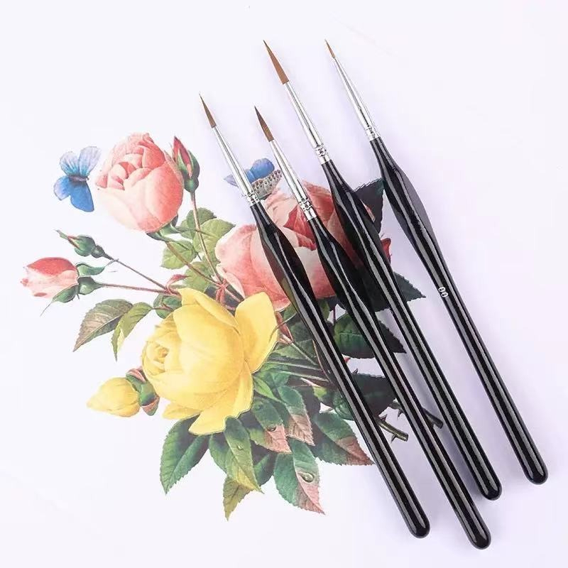 11本入り ブラックセーブル毛 細筆セット - ネイルアート - Model Kit Acrylic Paint のレビューと価格