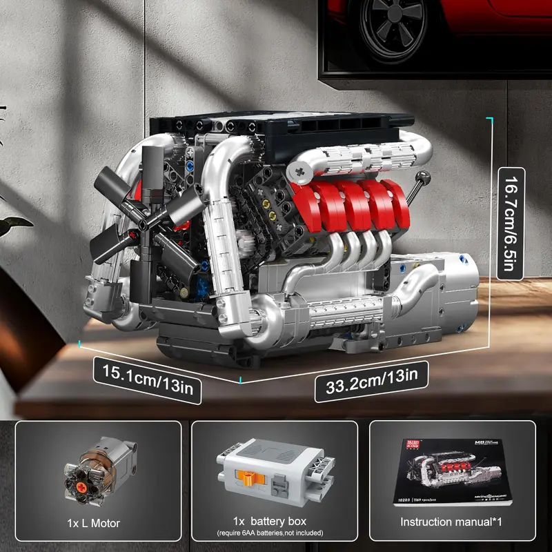モールドキング 10203 1169ピース スーパーカー V - Model Kit V8 Engine のレビューと価格