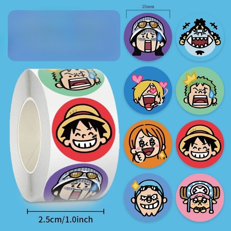 500 ステッカー/ロールワンピースステッカービッグヘッド漫 - Model Kit One Piece Bandai のレビューと価格