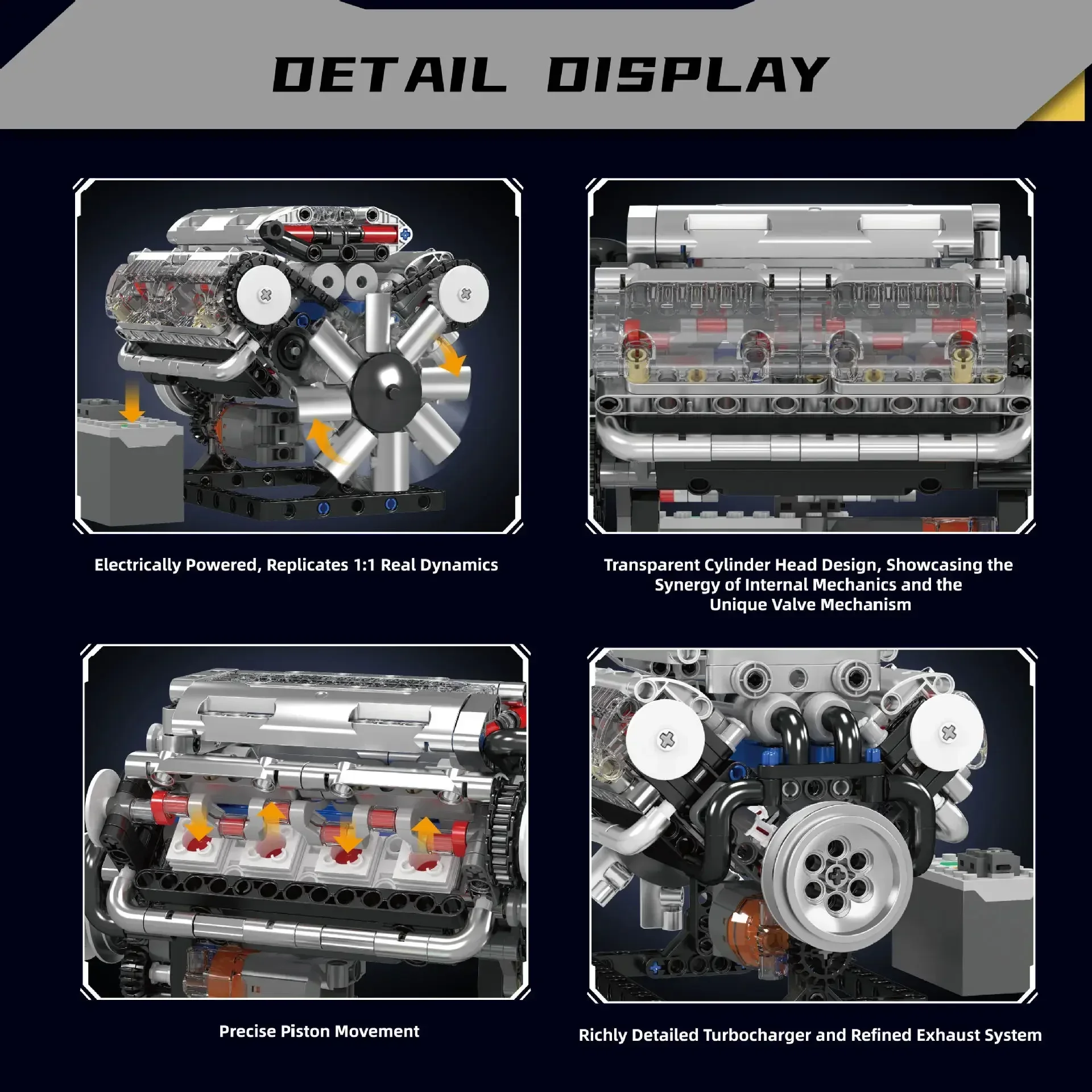 モールドエンジンKing-V8ビルディングブロックセット、バ - Model Kit V8 Engine のレビューと価格