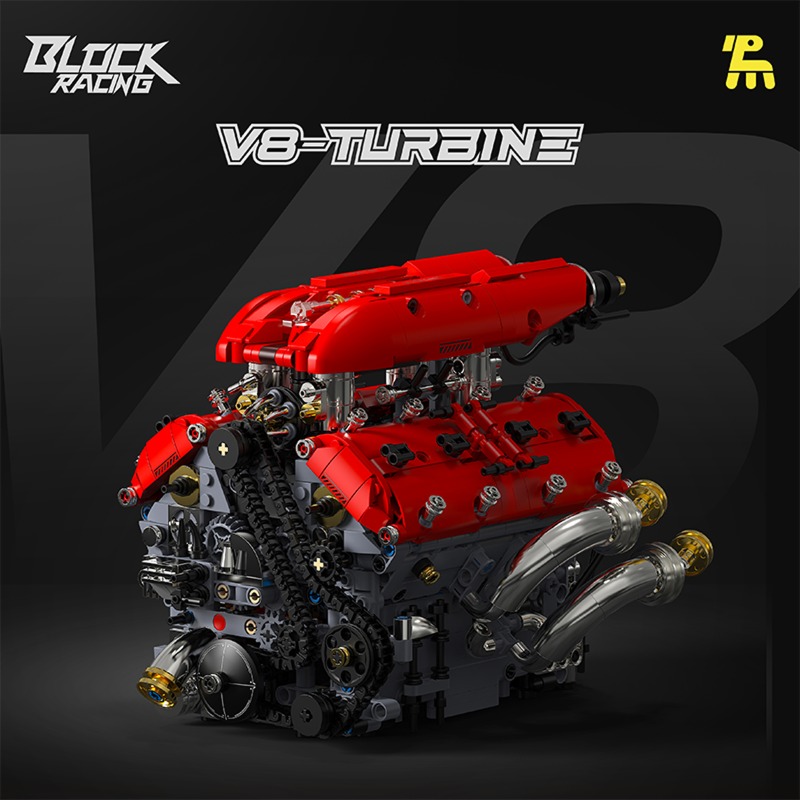T5011 V8 ターボエンジンモデル電動モーター付き 13 - Model Kit V8 Engine のレビューと価格