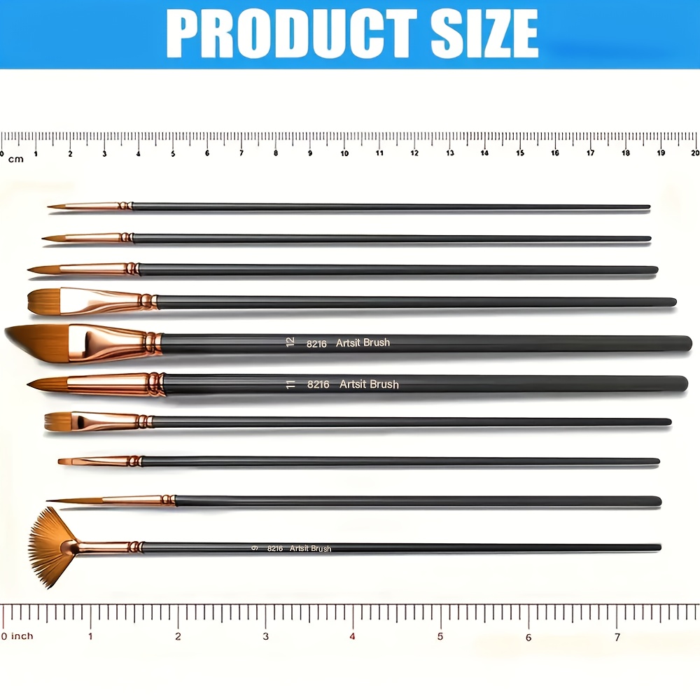 12本入りプロフェッショナルアーティストペイントブラシセット - Model Kit Acrylic Paint のレビューと価格