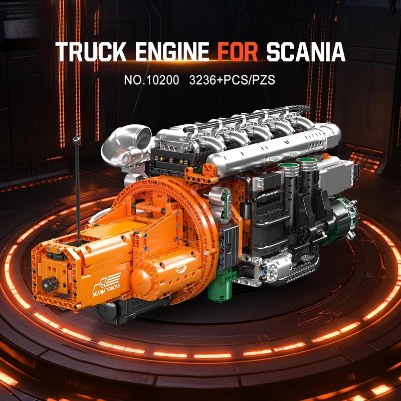 モールドキング 10200 V8ツインターボトラックエンジン - Model Kit V8 Engine のレビューと価格