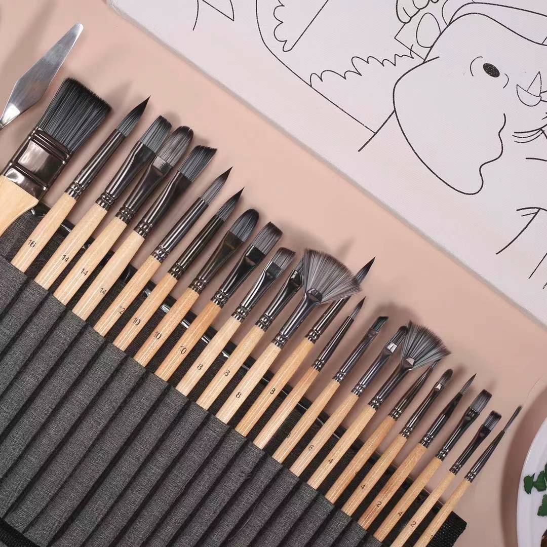 Artist-アクリル絵筆,水彩絵の具用ナイロンブラシのセッ - Model Kit Acrylic Paint のレビューと価格