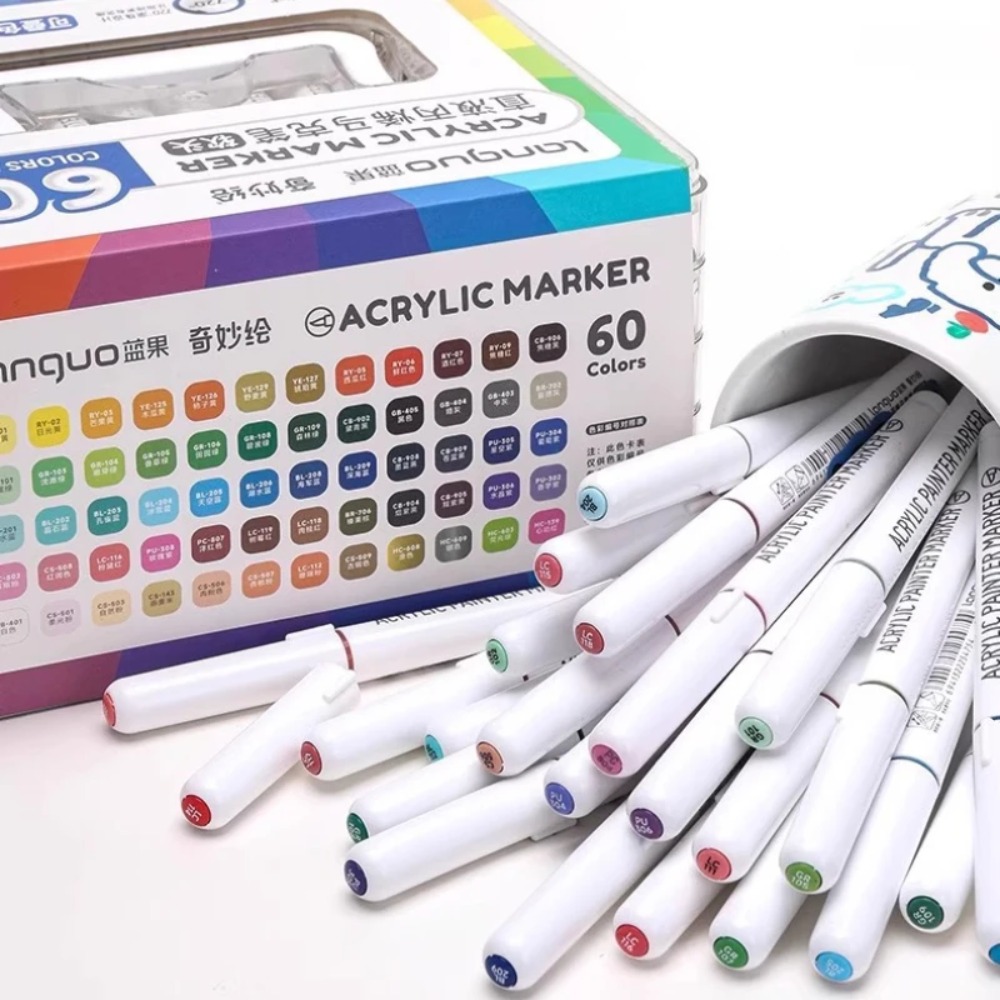 LANGUO 24-288色アクリルマーカーペンセット、直接 - Model Kit Acrylic Paint のレビューと価格