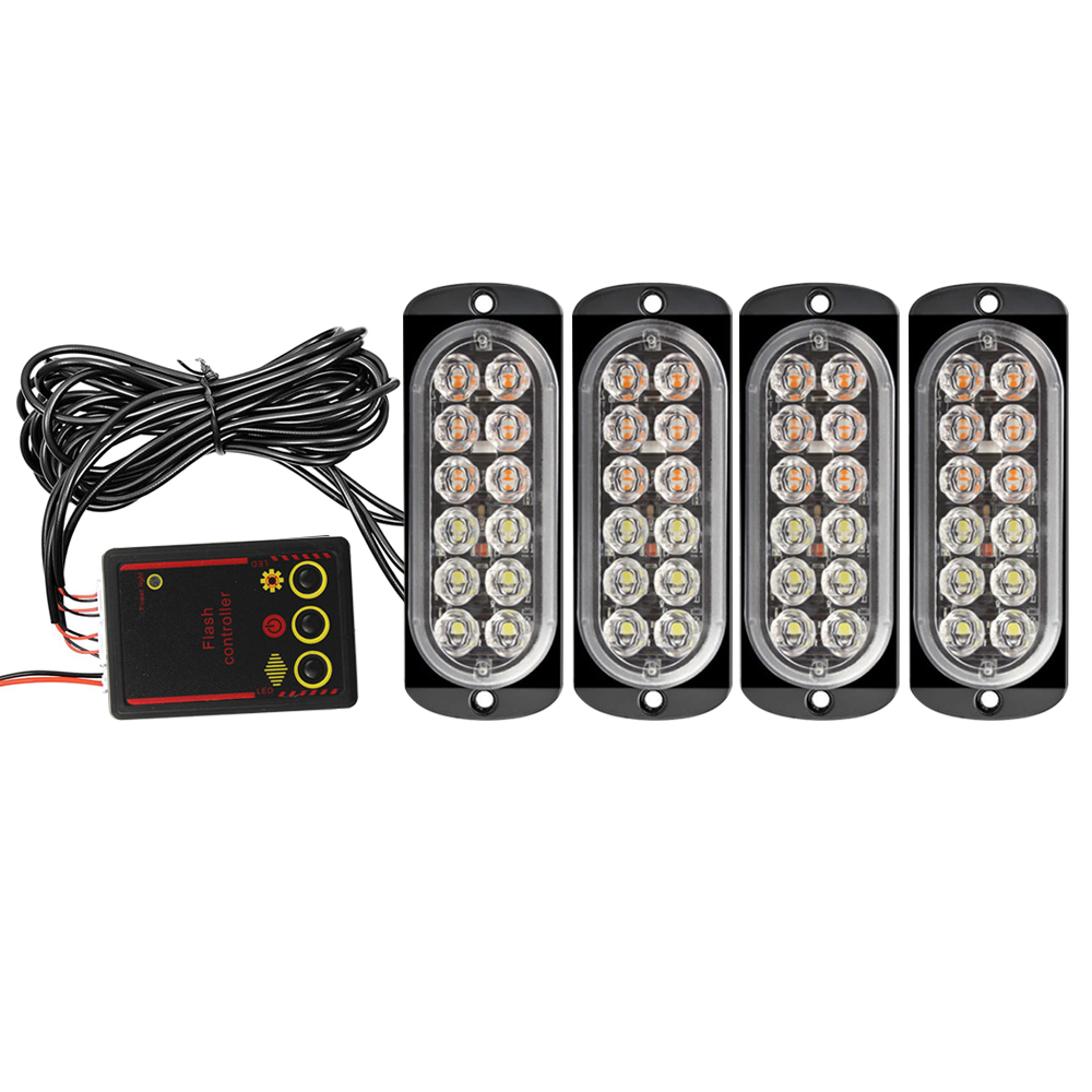    4 in 1 LED 警告ストロボライトアンバーレ - Model Kit Led のレビューと価格