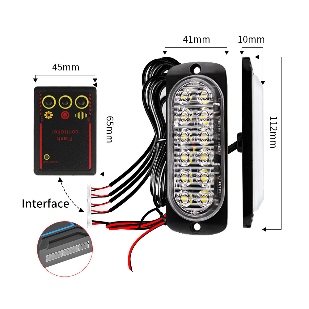    4 in 1 LED 警告ストロボライトアンバーレ - Model Kit Led のレビューと価格