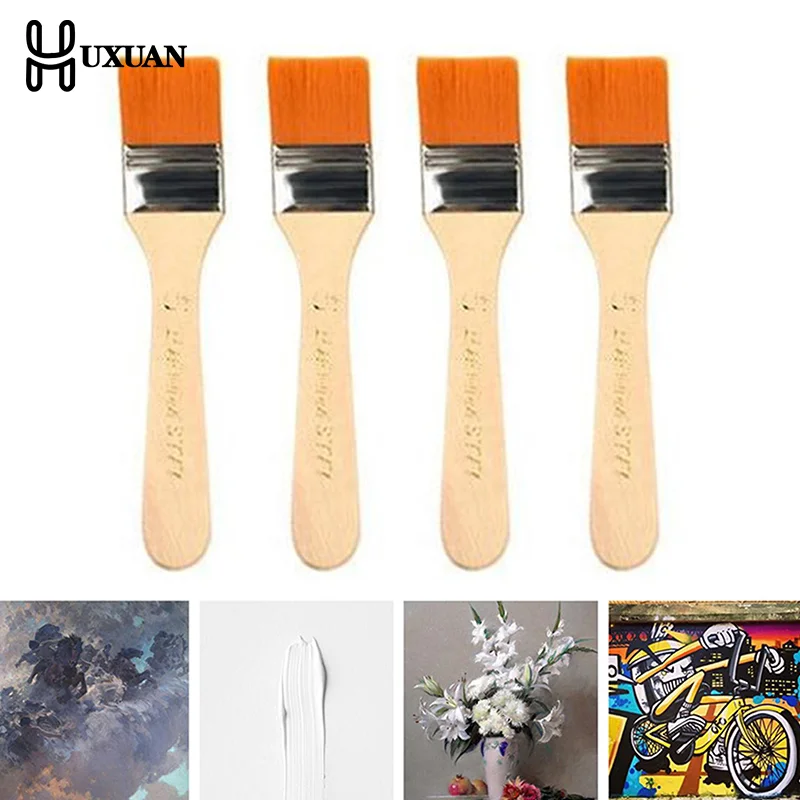 4 ピース/セットヘアペイントブラシアクリルペイントナイロン - Model Kit Acrylic Paint のレビューと価格