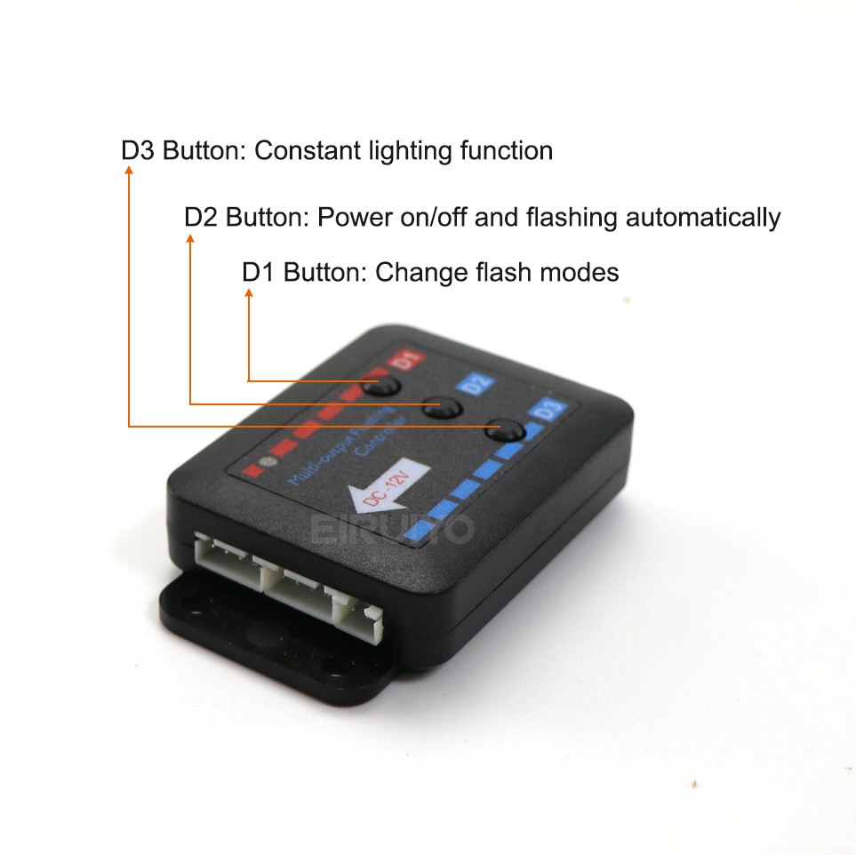 4x 3 LED グリル車用 LED ストロボライト 赤青黄 - Model Kit Led のレビューと価格